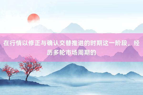 在行情以修正与确认交替推进的时期这一阶段，经历多轮市场周期的