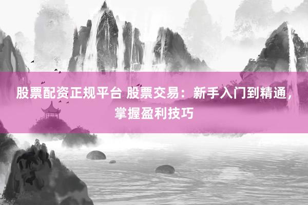 股票配资正规平台 股票交易：新手入门到精通，掌握盈利技巧